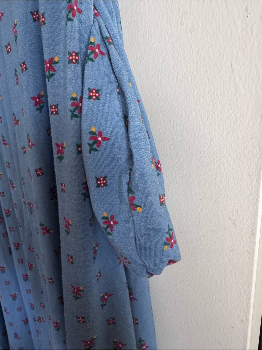 Posh Peanut American Girl Kirsten Print Blue Floral Scoop-Neck Midi Dress - Picture 7 of 8